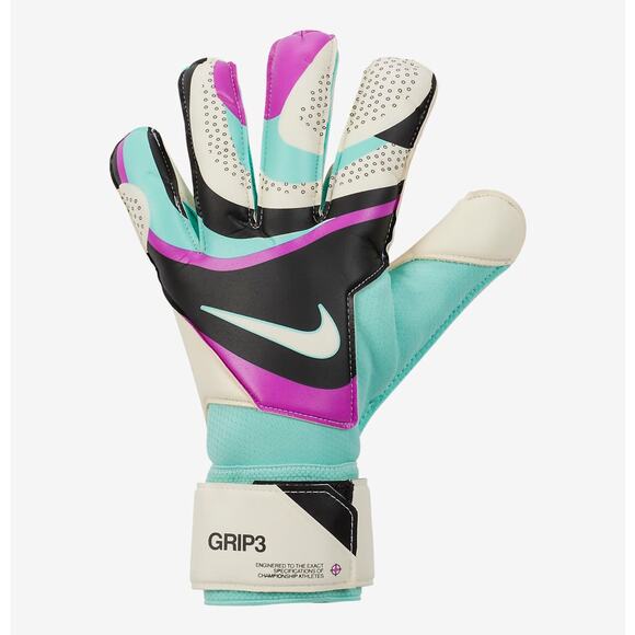 NWT Nike GK Grip 3 Goalkeeper Soccer Gloves Mens Size 7 (FB2998-010) - Picture 2 of 8